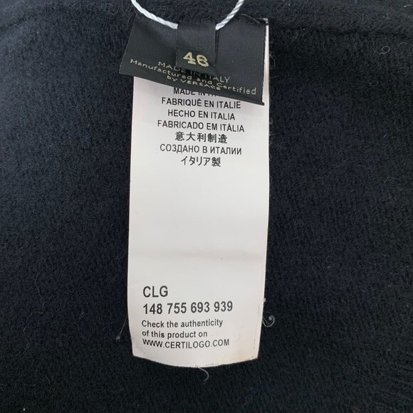 Versace Black Wool Long-Sleeve Sweater With Motorcycle Embellishment Round Neck - Picture 5 of 8